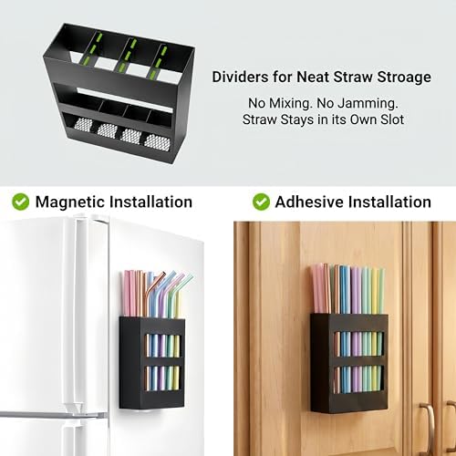 Cabinet Door Organizer Set for Lids and Straws, 4-Piece