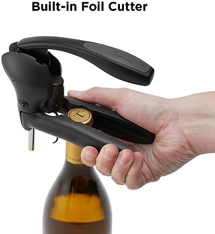 Rabbit Wine Lever Corkscrew Opener with Built-In Foil Cutter, Metal