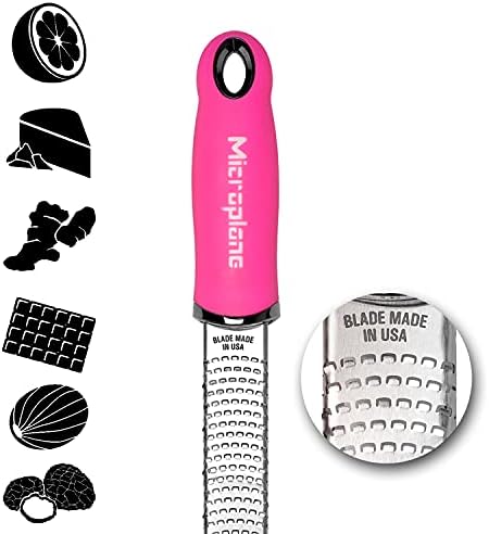 Microplane Premium Classic Citrus Zester and Cheese Grater - Neon Pink