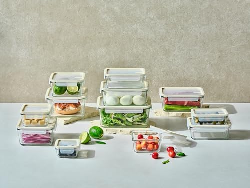 Glasslock Sens 24-Piece Glass Food Storage Set