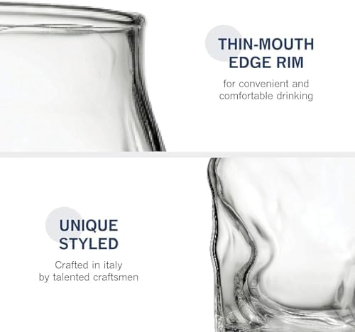 Bormioli Rocco SORGENTE Tall Drinking Glasses 15.5 Ounce Highball