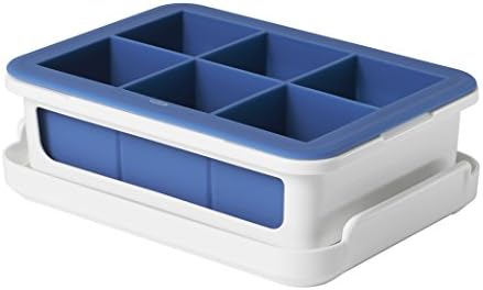 OXO Good Grips Covered Ice Cube Tray (Large Cube), Dark Blue
