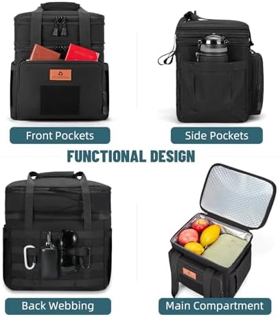 XLarge Expandable Tactical Lunch Box for Adults, Durable Leakproof