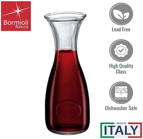 Bormioli Rocco Misura PZ Carafe Set of 2-8.5 Oz. Mini Glass Carafes
