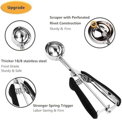 Cookie Scoop, Ice Cream Scoop, 1Tbsp/15 ml/0.5oz Cookie Scoops for