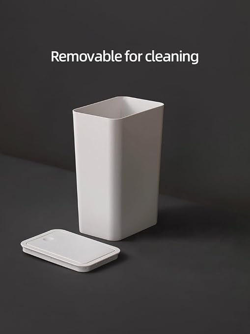 Compact Push-in Trash Can with Lid - Image 6