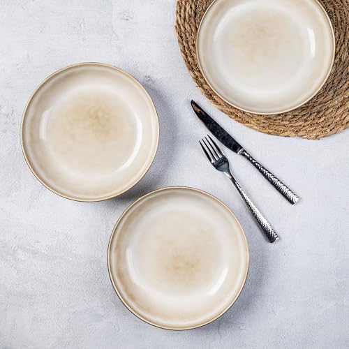 AmorArc 8.5’’ Ceramic Pasta Bowls Set of 4, 36oz Large Stoneware Bowls