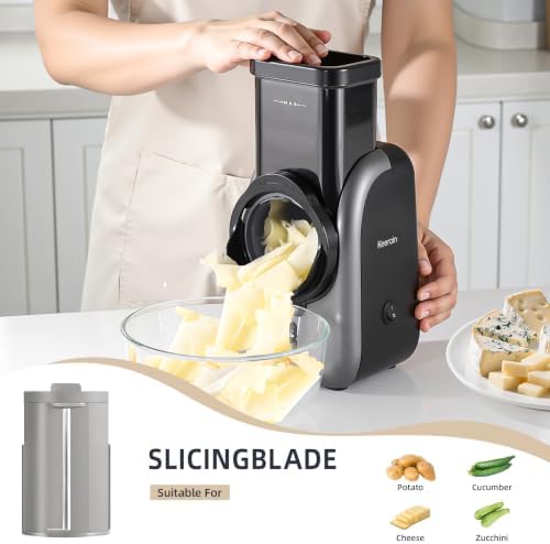 Electric Cheese Grater, 4 Interchangeable Drum Blades