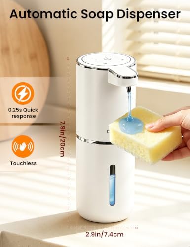 Automatic Soap Dispenser, USB Rechargeable, White