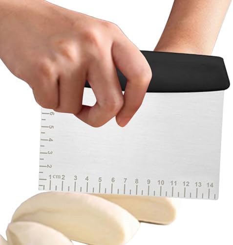 Pro Dough Pastry Scraper Stainless Steel Polished Engraved Measuring
