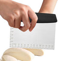 Pro Dough Pastry Scraper Stainless Steel Polished Engraved Measuring