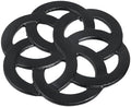 Antrader Tea Pot Trivet,Cast Iron Trivet,5.28" Diameter,Black,1Pcs