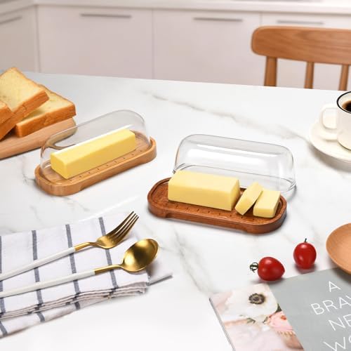 Butter Dish with Lid, Butter Container Holds for East/West Coast
