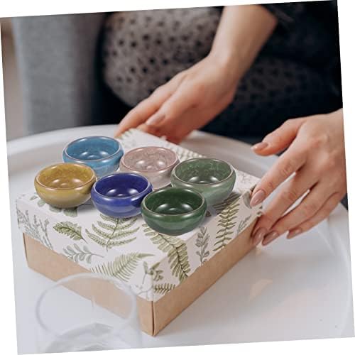 Beavorty Thai Style Ceramic Essential Oil Blending Bowl Set, 6 Pieces