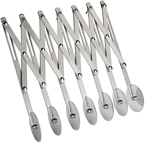 7 Wheel Pastry Cutter Roller Stainless Steel Pizza Slicer Multi-Round