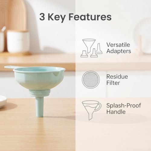 7-in-1 Multi-Function Kitchen Funnel Set, Food Grade Plastic Funnel
