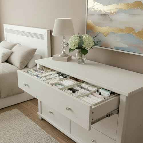 Small Foldable Fabric Drawer Organizer 3 Pack Beige - 11“ Breathable
