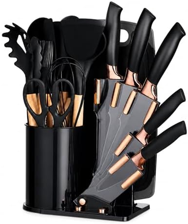 19-Piece Black Kitchen Utensils Set