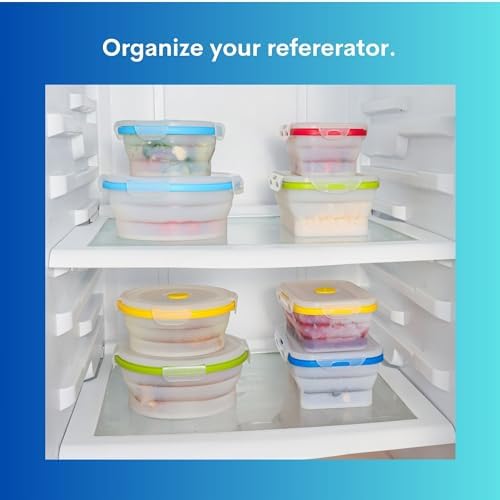ECOBERI Collapsible Food Storage Containers with Lids, 5 Piece, 12-40