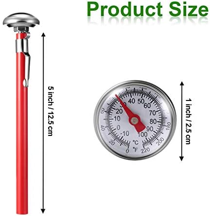 Frienda 3 Pack 1 Inch Dial Food Thermometer, Instant Read