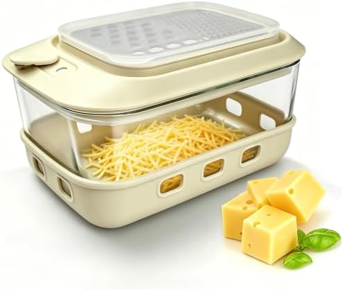 46OZ Glass Cheese Grater with Container