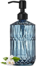 JASAI 18 Oz Blue Soap Dispenser with Black Pump