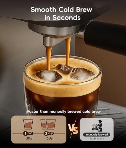 ecozy 4-in-1 Espresso & Cold Brew Machine with Milk Frother