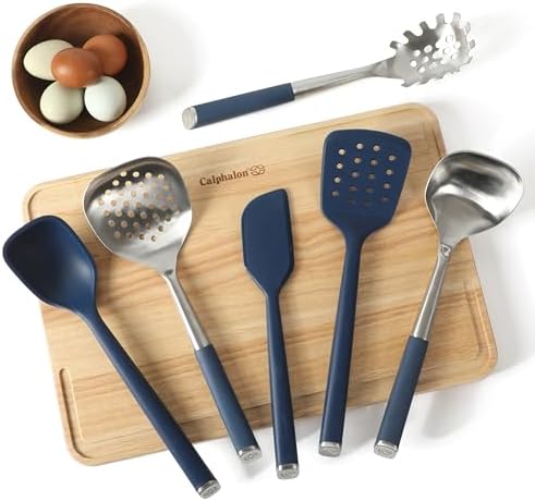 Calphalon Edge 6-Piece Stainless Steel and Silicone Kitchen Tool Set