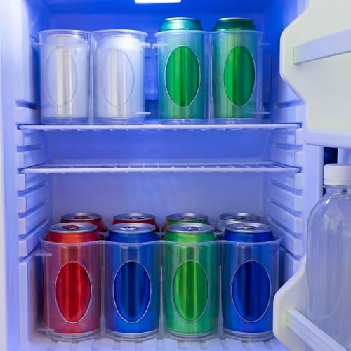Novabright 6-Piece Portable Soda Can Organizer, Clear