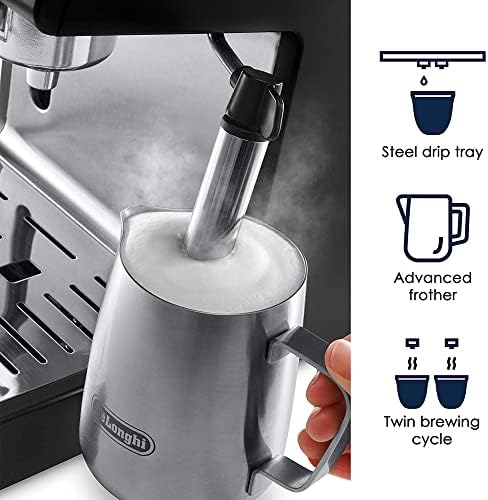 De'Longhi 15-Bar Pump Espresso Machine with Milk Frother