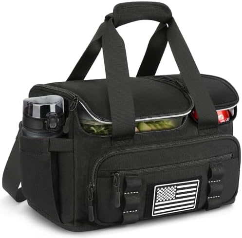Lunch Box for Men Women, 15L Insulated Lunch Bag with Hot/Cold