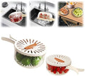 2 Pcs Fruit Vegetable Washing Bowl with Strainer, 2.85QT+1QT