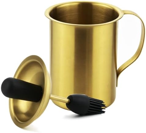 Smilecat Sauce Pot and Basting Brush Set, Practical-BBQ Stainless