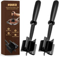 2-Pack Ground Beef Masher, Heat-Resistant Meat Masher with 5 Curved
