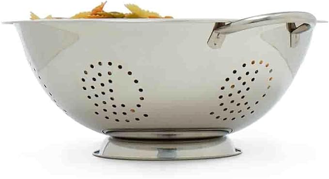 Metal Colander with Stainless Steel Finish by Home Basics, 7 QT | Large - Image 7