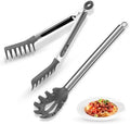 Spaghetti Spoon and Pasta Tong with Teeth, 2-Piece, Grey