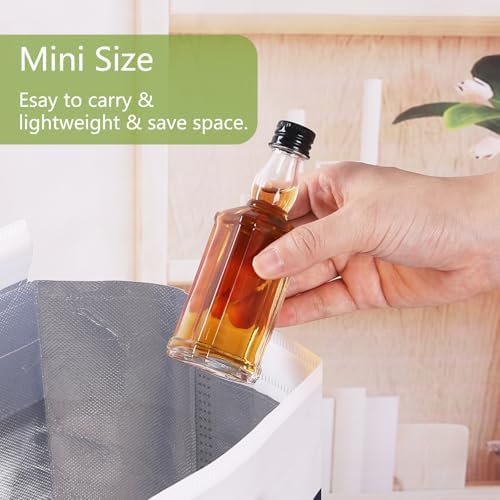 12 Pack 1.5oz Hot Sauce Bottles, Mini Glass Liquor Bottle With Lids