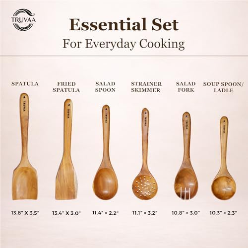 6-Piece Teak Wood Cooking Utensil Set