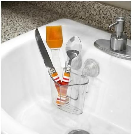 Better Houseware in-Sink Cutlery Holder, Large, Clear
