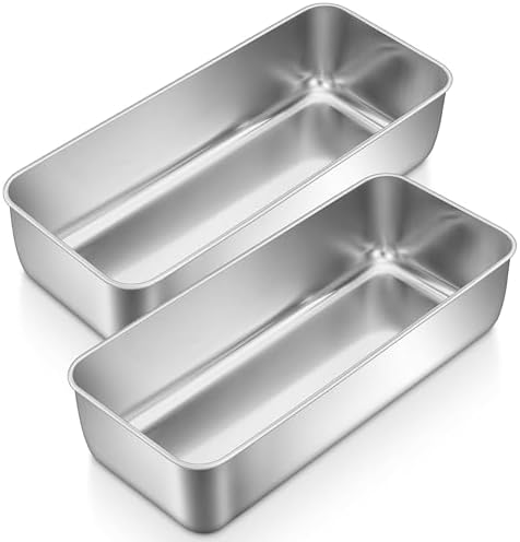 P&P CHEF Bread Loaf Pan, Stainless Steel Large Loaf Pans for Baking