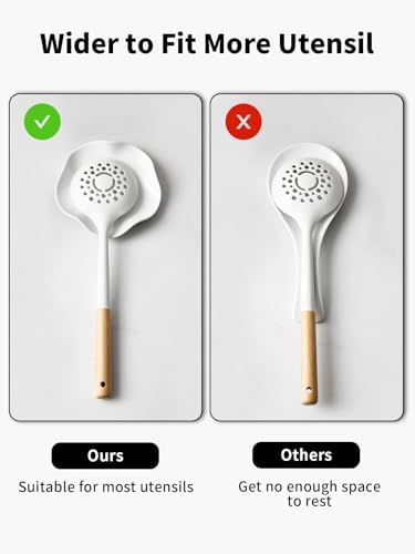 ABRUTY Spoon Rest for Stove Top, Ceramic Spoon Holder for Counter