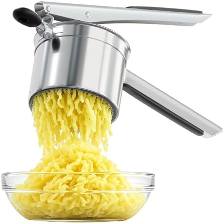 Large 15 oz Stainless Steel Fixed Disc Potato Ricer