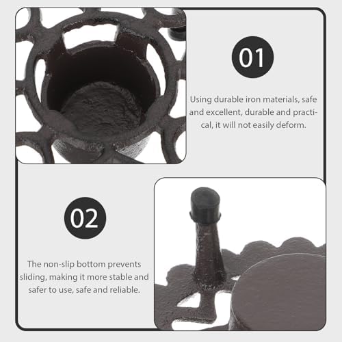 Iron Teapot Warmer for Tealight Candle Heating with Hollow Design