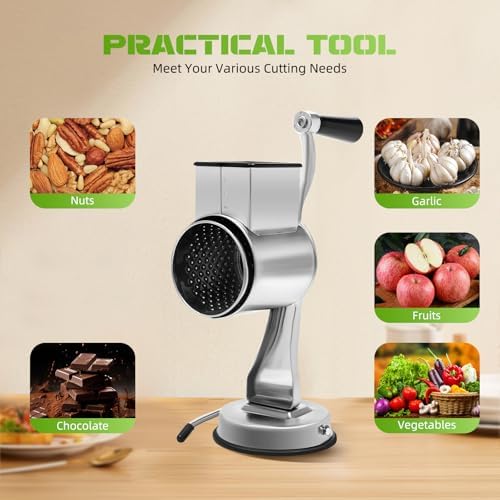 5-In-1 Stainless Steel Rotary Vegetable Cheese Grater
