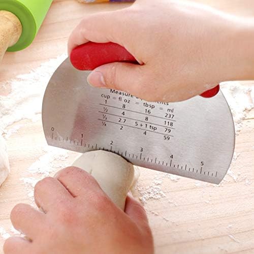 1Set Rolling Pin Pastry Mat Set Non-Stick 6 in 1 Dough Roller Baking