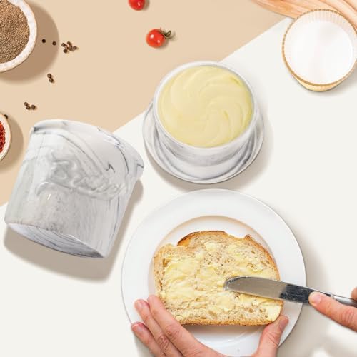MSJGA Butter Crock for Counter with Water, French Butter Keeper for