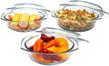 Simax Borosilicate Glass Casserole Dish Set with Lid, 3-Piece