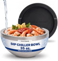 Dip Chiller Bowl with Lid, 35 oz Insulated Cold Serving Bowl