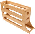 Refrigerator Egg Holder 4 Tiers Wooden Automatic