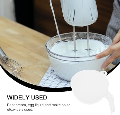 5 Set Plastic Food Bowls with Lid and Handle, White ABS